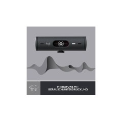 Logitech BRIO 500 1920x1080 Wired Webcam - Superior Clarity & Smart Features for Video Calls